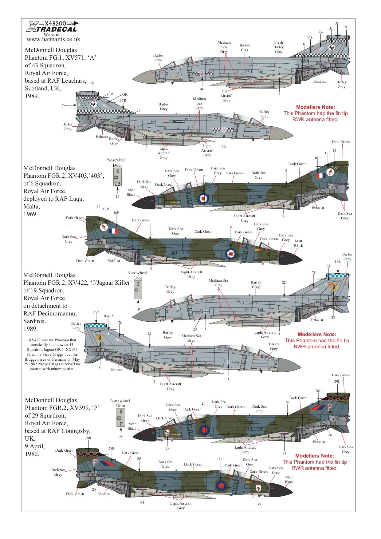 Xtradecal X48200 1:48 McDonnell-Douglas FG.1/FGR.2