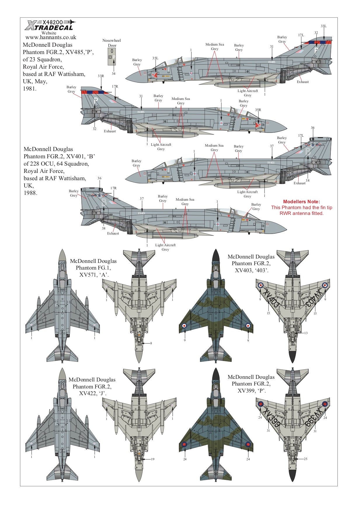 Xtradecal X48200 1:48 McDonnell-Douglas FG.1/FGR.2