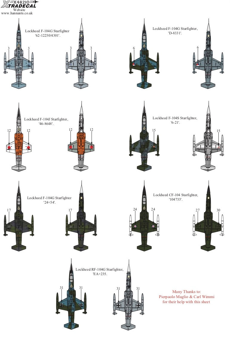 Xtradecal X48210 1:48 Lockheed F-104G Starfighter Part 3