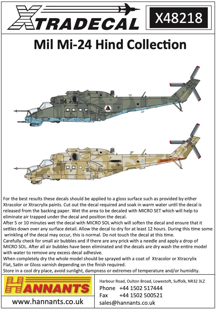 Xtradecal X48218 1:48 Mil Mi-24/35 Hind Collection
