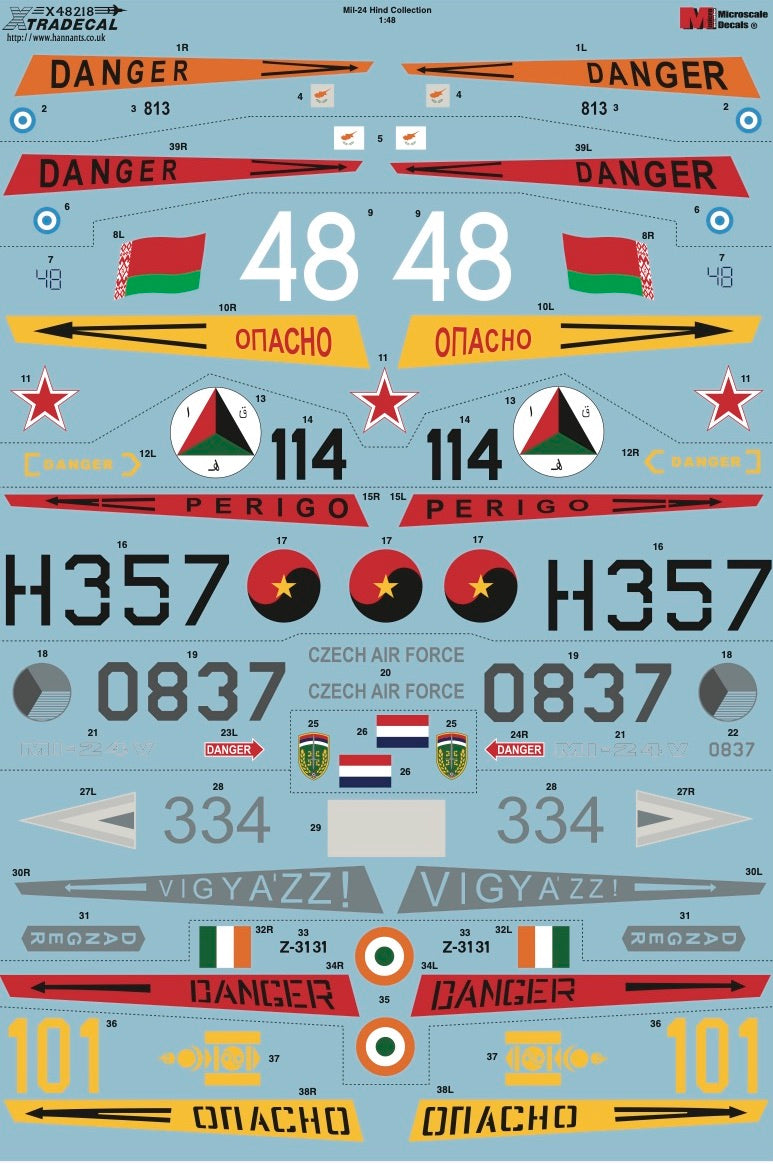Xtradecal X48218 1:48 Mil Mi-24/35 Hind Collection