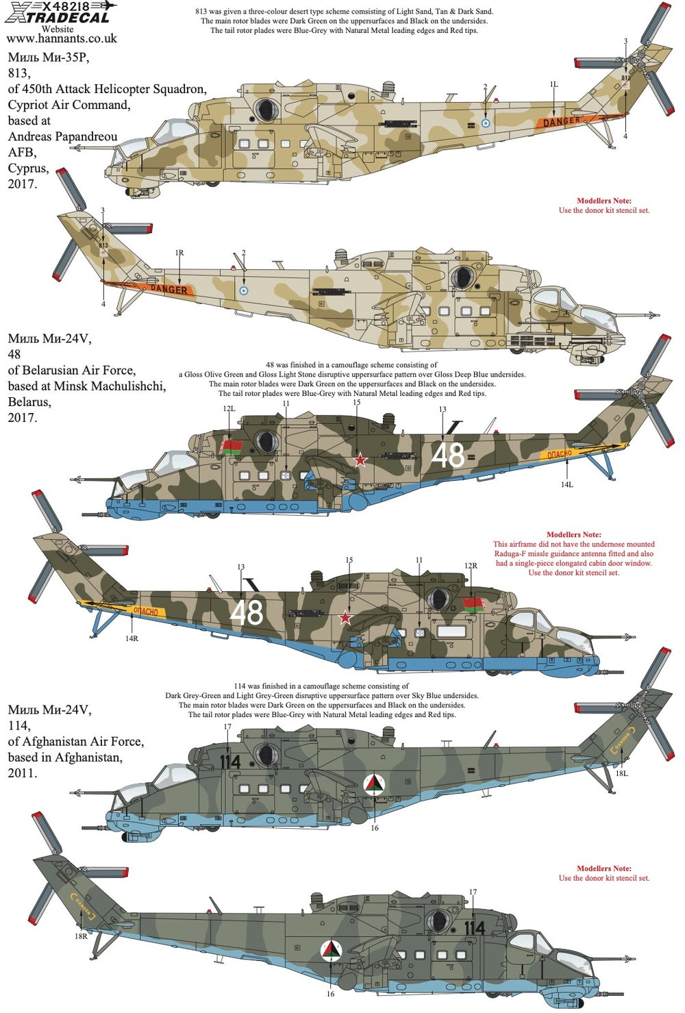 Xtradecal X48218 1:48 Mil Mi-24/35 Hind Collection