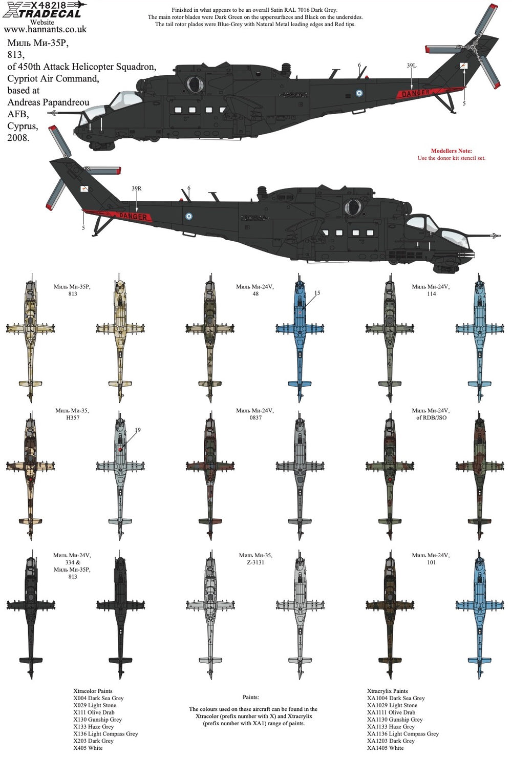 Xtradecal X48218 1:48 Mil Mi-24/35 Hind Collection