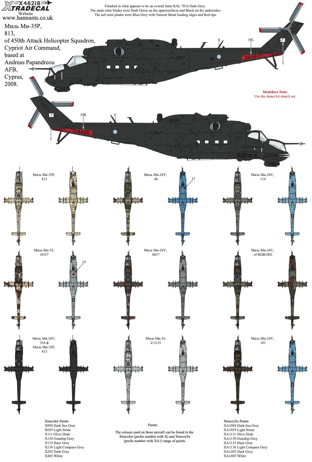 Xtradecal X48218 1:48 Mil Mi-24/35 Hind Collection