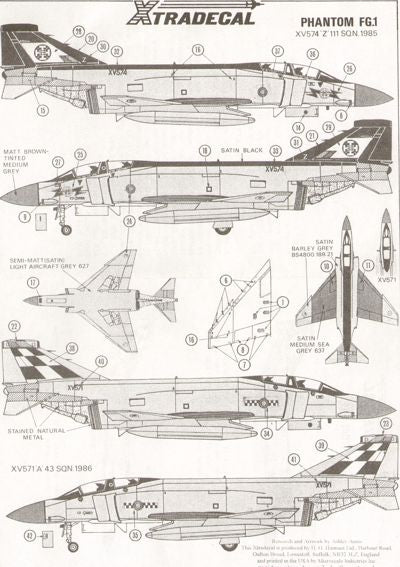 Xtradecal X72004 1:72 McDonnell-Douglas FG.1 Phantom
