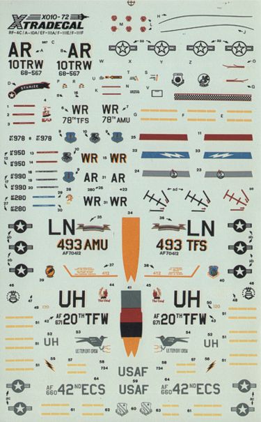 Xtradecal X72010 1:72 USAFE No 2.