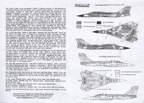 Xtradecal X72010 1:72 USAFE No 2.