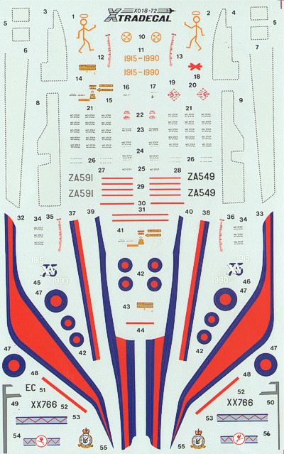 Xtradecal X72018 1:72 RAF Update 1990 #1