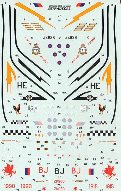 Xtradecal X72019 Panavia Tornado F.3 and Hawk T.1A Special Schemes 1:72