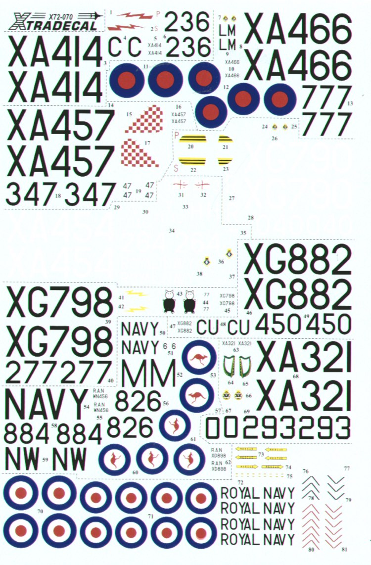 Xtradecal X72070 1:72 Fairey Gannet
