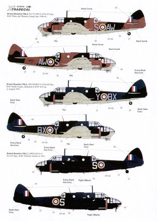 Xtradecal X72079 1:72 RAF Coastal Command 1938-42