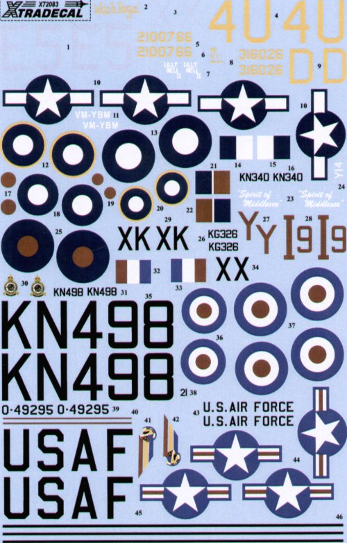 Xtradecal X72083 1:72 Douglas C-47 Dakota Skytrain