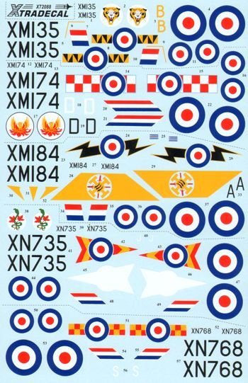 Xtradecal X72088 1:72 REPRINTED!! BAC/EE Lightning F.1A/F.2