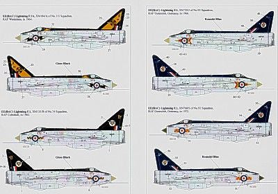 Xtradecal X72088 1:72 REPRINTED!! BAC/EE Lightning F.1A/F.2