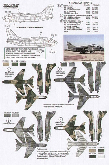 Xtradecal X72090 1:72 LTV A-7K Corsair Twosair