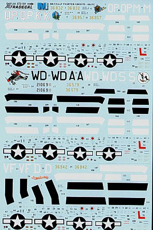Xtradecal X72101 1:72 P-51B Mustangs 4th Fighter Gp RAF Debden 1942-45