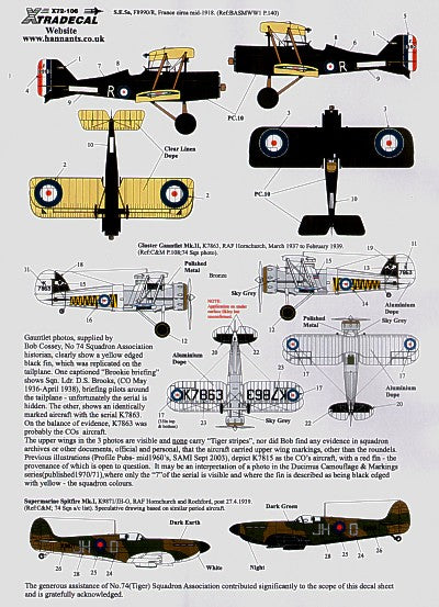 Xtradecal X72106 1:72 RAF 74
