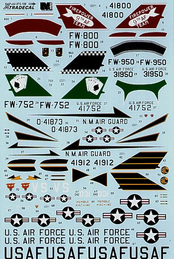 Xtradecal X72109 1:72 North-American F-100C Super Sabre