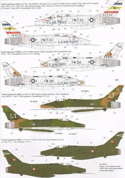 Xtradecal X72116 North-American F-100D/F Super Sabre Pt 1 1:72