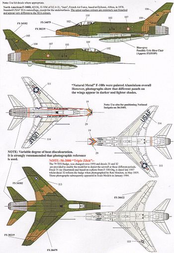 Xtradecal X72116 North-American F-100D/F Super Sabre Pt 1 1:72