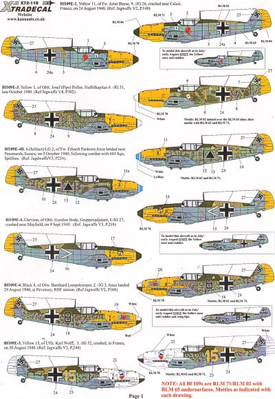 Xtradecal X72118 1:72 Reprinted!! Battle of Britain 70th Anniversary 2010