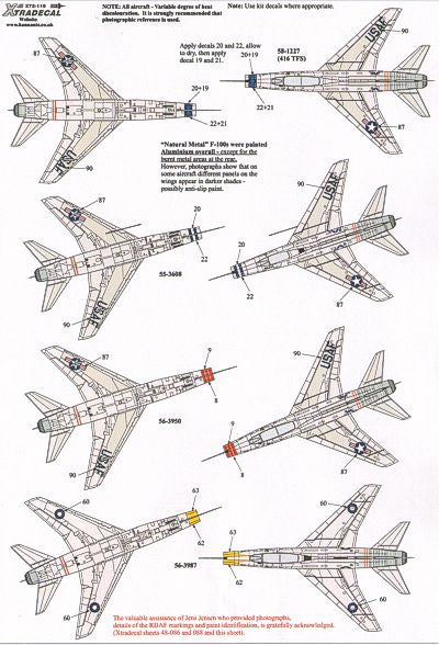 Xtradecal X72119 North-American F-100D/F Super Sabre Pt 2 1:72