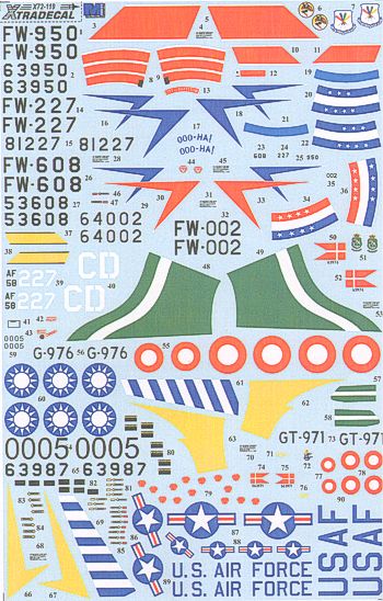 Xtradecal X72119 North-American F-100D/F Super Sabre Pt 2 1:72