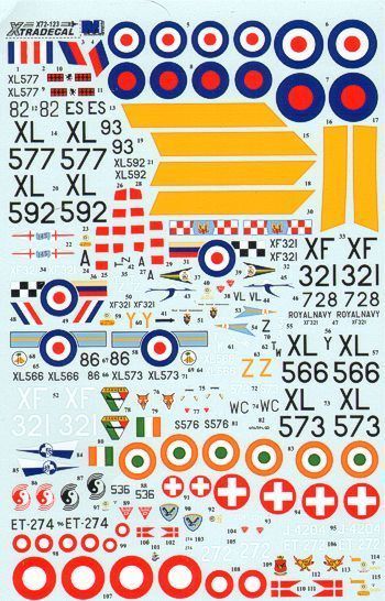 Xtradecal X72123 1:72 Hawker Hunter T.7 Two Seaters