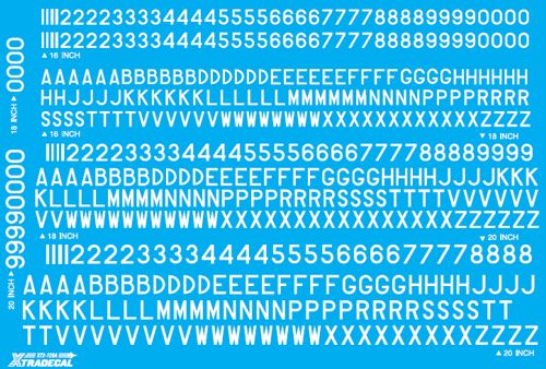 Xtradecal X72129 1:72 RAF Post War Serial Letters and Numbers,