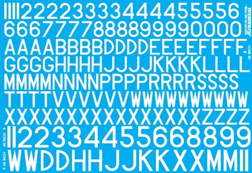 Xtradecal X72129 1:72 RAF Post War Serial Letters and Numbers,