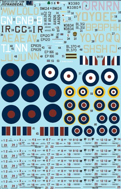 Xtradecal X72130 1:72 REPRINTED!! Supermarine Spitfire Mk.Vb