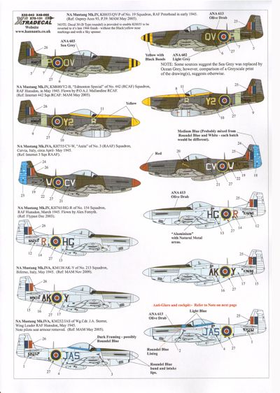 Xtradecal X72131 1:72 P-51D Mustang Mk.IV in RAF service