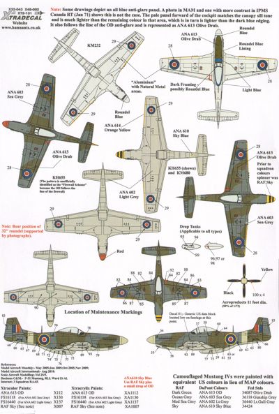 Xtradecal X72131 1:72 P-51D Mustang Mk.IV in RAF service