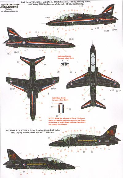 Xtradecal X72137 1:72 RAF Display Aircraft 1993 and 2011