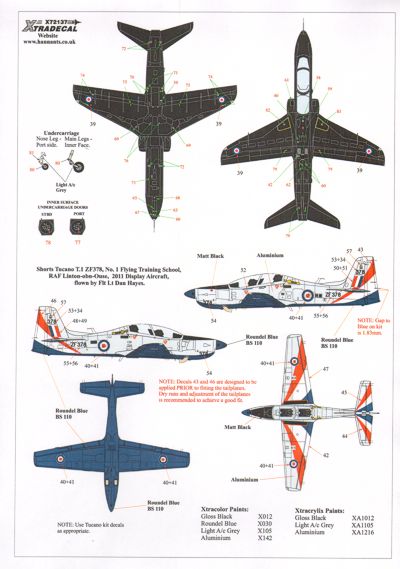 Xtradecal X72137 1:72 RAF Display Aircraft 1993 and 2011