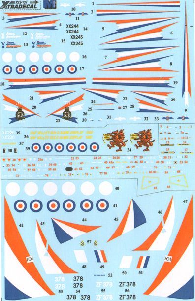 Xtradecal X72137 1:72 RAF Display Aircraft 1993 and 2011