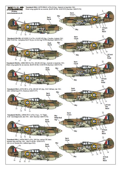 Xtradecal X72139 1:72 Curtiss P-40B Tomahawk