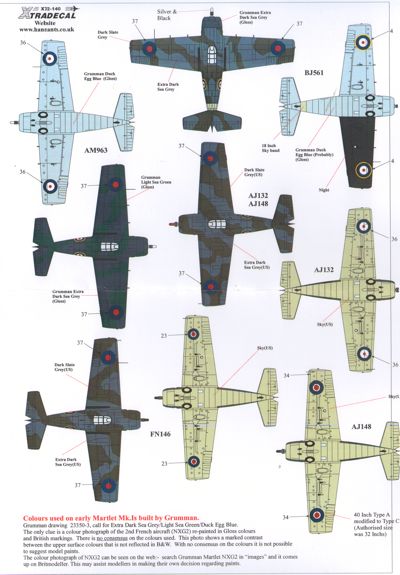 Xtradecal X72140 1:72 Re-printed Yanks with Roundels