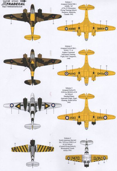 Xtradecal X72143 1:72 Commonwealth Trainers