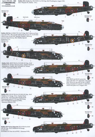 Xtradecal X72146 Handley-Page Halifax B.II Series 1A Special 1:72