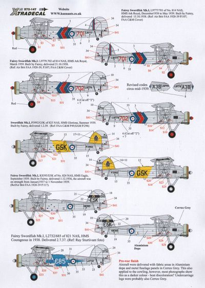 Xtradecal X72147 1:72 Fairey Swordfish Mk.I Part 2