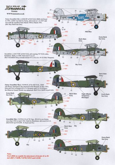 Xtradecal X72147 1:72 Fairey Swordfish Mk.I Part 2
