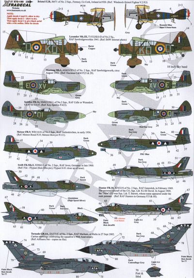 Xtradecal X72150 1:72 RAF No 2 Squadron History 1920-2002