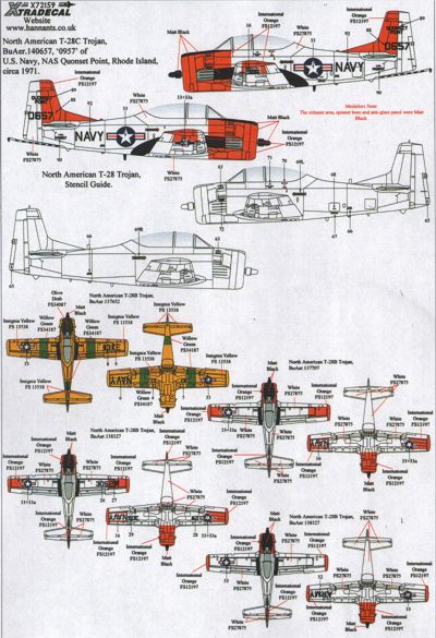 Xtradecal X72159 1:72 North-American T-28B/T-28C Trojan