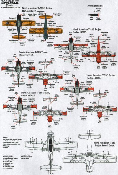 Xtradecal X72159 1:72 North-American T-28B/T-28C Trojan