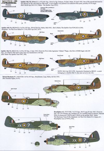 Xtradecal X72161 1:72 REPRINTED!! The Battle for Malta RAF