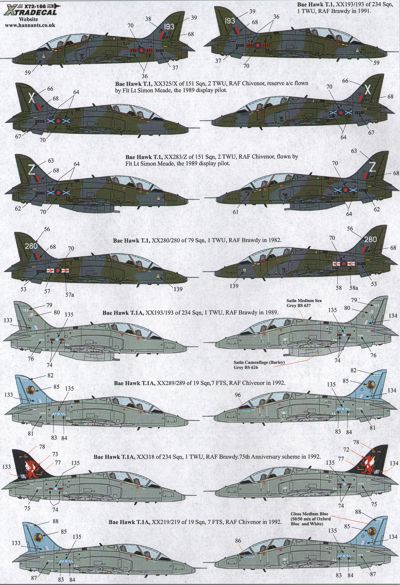 Xtradecal X72166 1:72 BAe Hawk T.1A 1979-1992