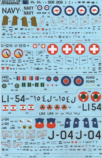 Xtradecal X72174 1:72 de Havilland Vampire T.55 Overseas Operators Part 2
