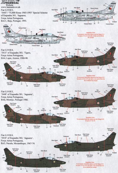 Xtradecal X72175 1:72 Fiat G.91R/3