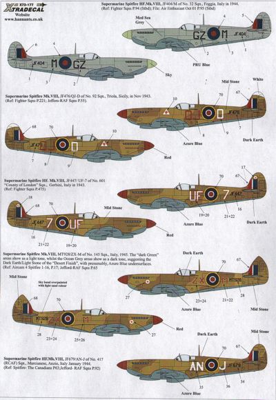 Xtradecal X72177 1:72 Supermarine Spitfire Mk.VIII